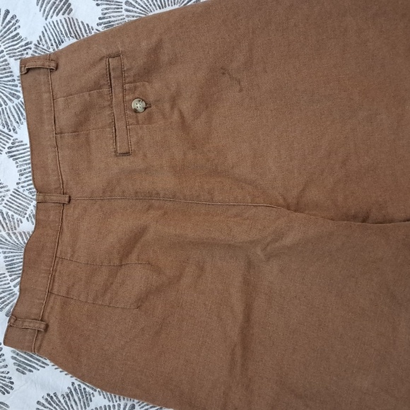 Talbots irish linen blend high waisted cropped zip front pant sz2P - Picture 11 of 14